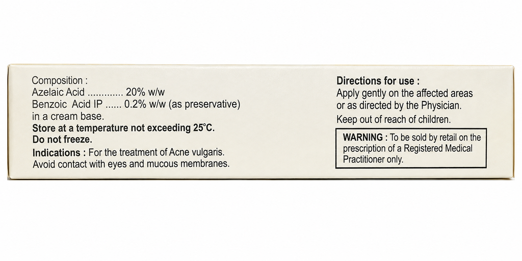 Aziderm Cream 20% (Azelaic Acid 20% w/w)